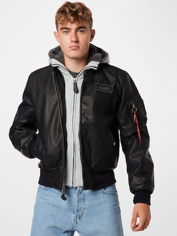 ALPHA INDUSTRIES Jacke in Schwarz: predná strana