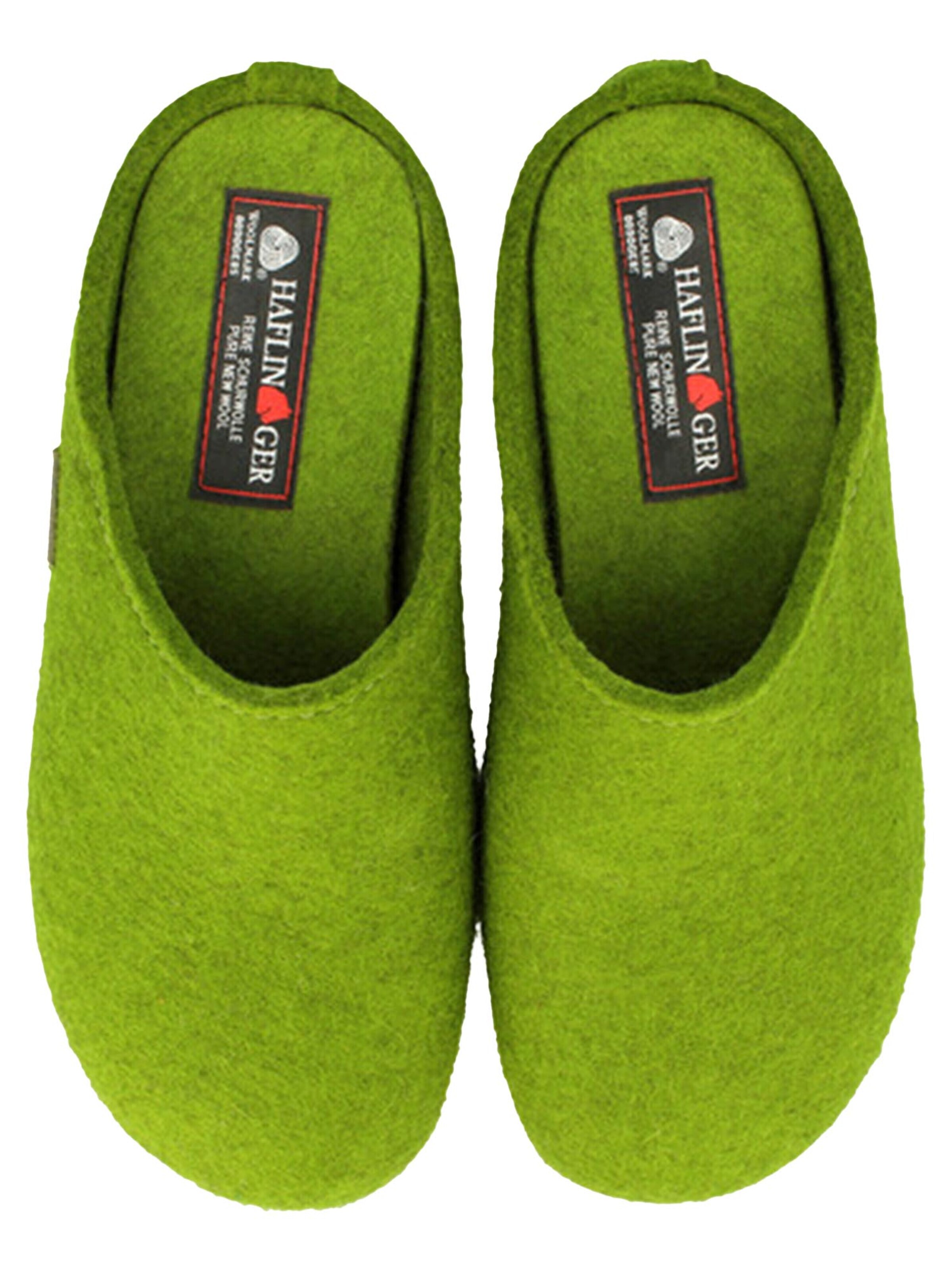 HAFLINGER Slippers 'Everest Fundus' in Green