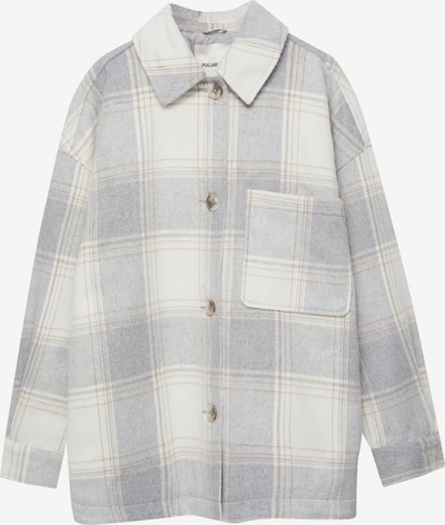 Pull&Bear Prijelazna jakna u brokat / siva melange / bijela, Pregled proizvoda