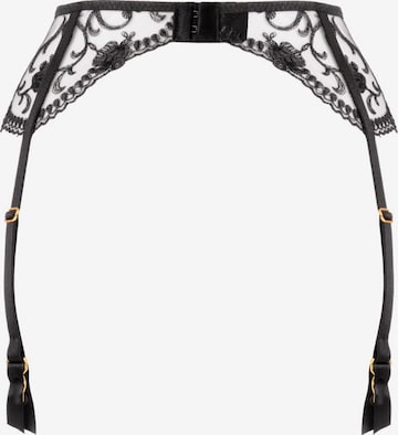 WHITE RVBBIT Strumpfhalter 'Black Moon' in Schwarz: Vorderseite
