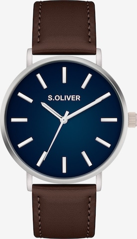 s.Oliver Analog Watch in Brown: front