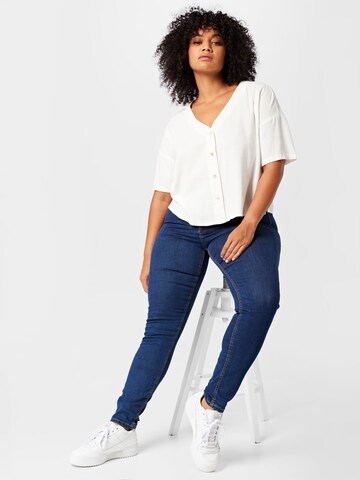 Gina Tricot Curve Slimfit Jeans 'Molly' in Blau