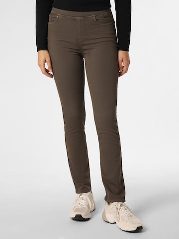 Anna Montana Jeggings in Brown: front
