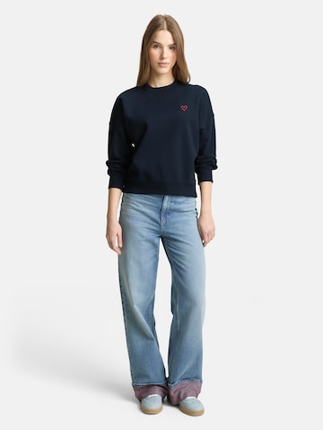 TOM TAILOR DENIM Sweatshirt in Blue