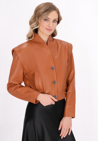 DreiMaster Vintage Between-season jacket in Brown: front
