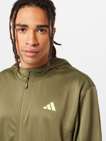 ADIDAS PERFORMANCE Sportsweatjacke 'Train Essentials Seasonal' in Grün