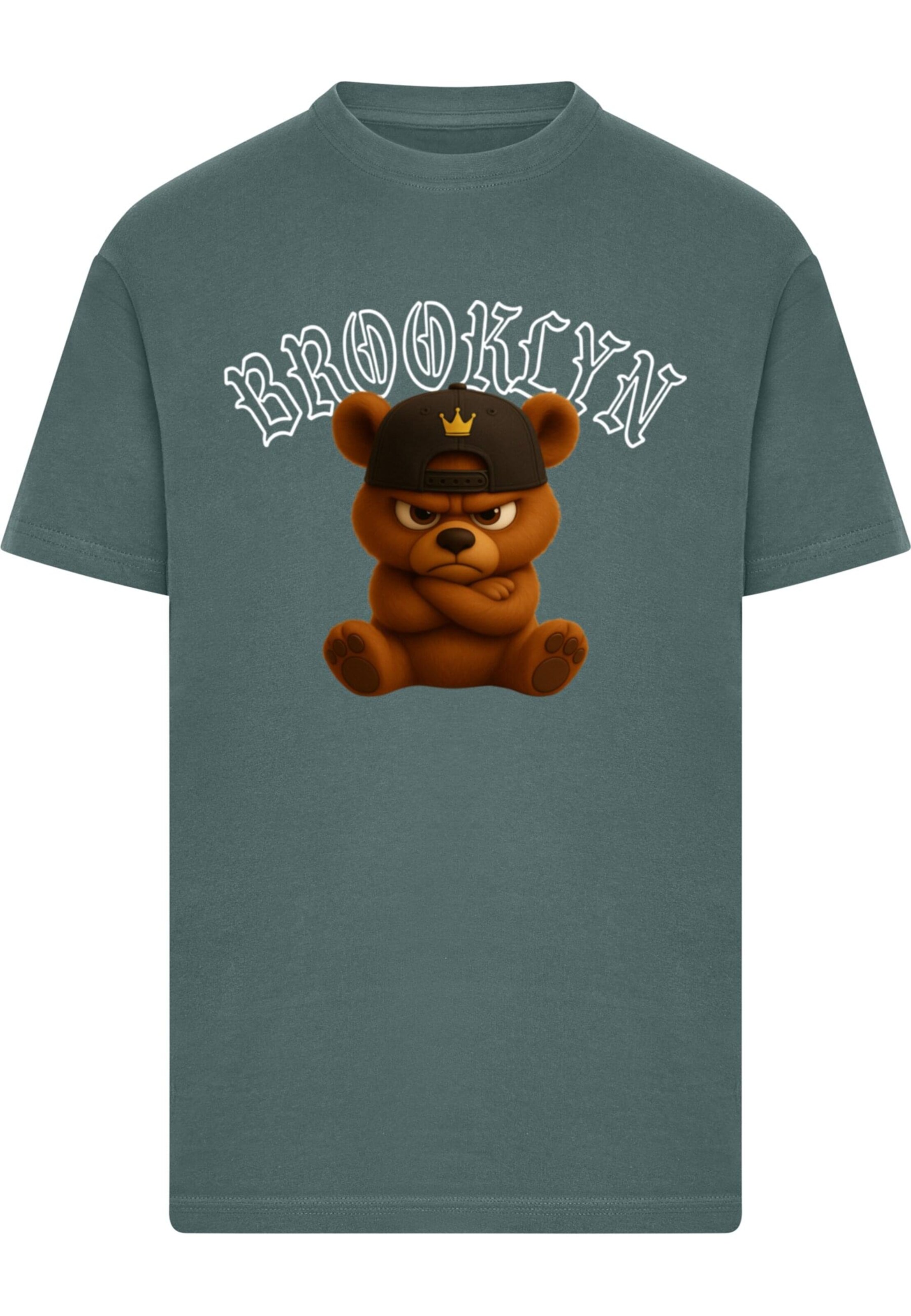 Mister Tee Tričko 'Brooklyn Born Legend' – zelená: přední strana