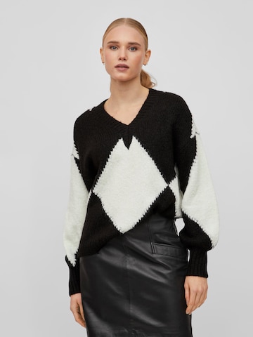 VILA Sweater 'QUARA' in Black: front