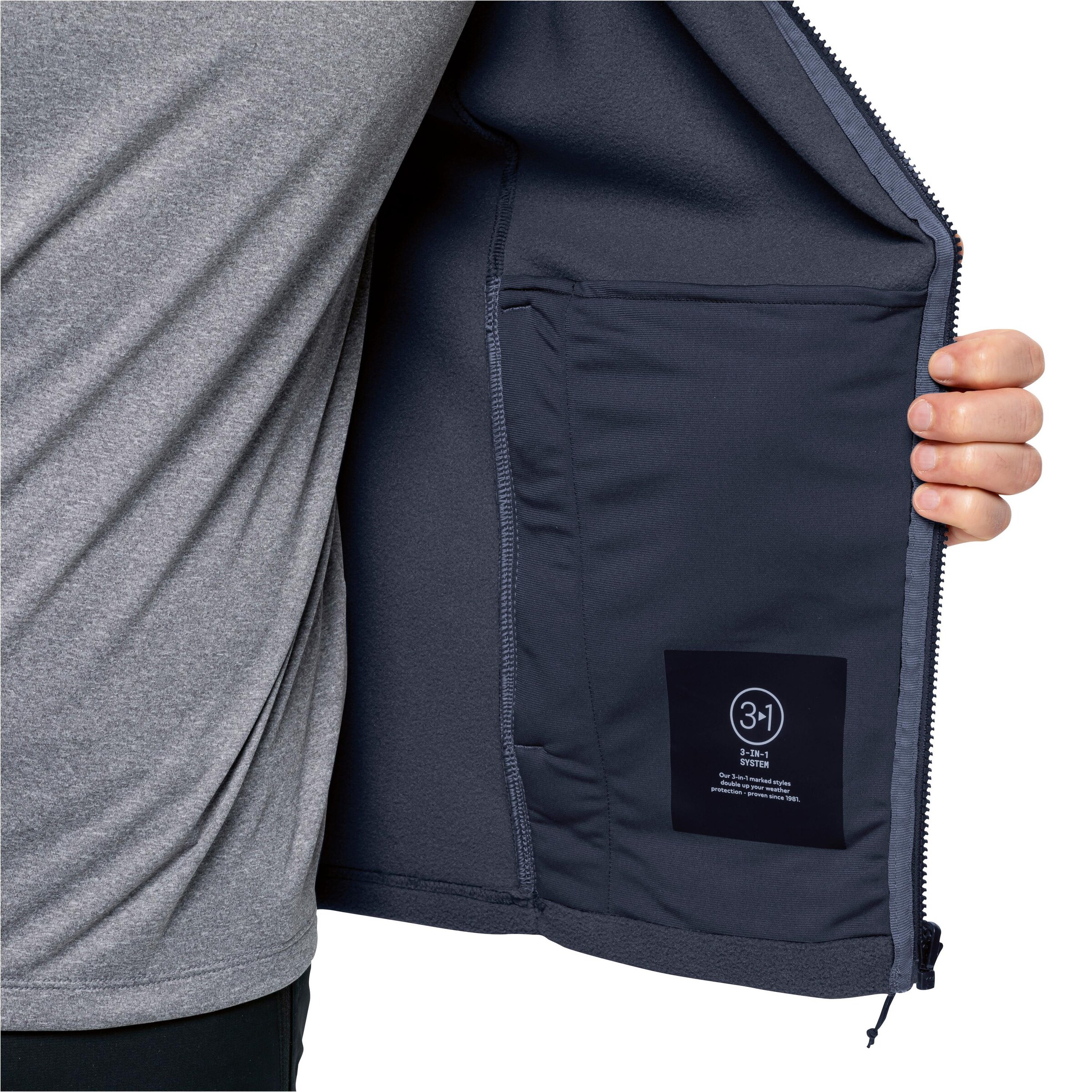 JACK WOLFSKINTehnička flis jakna 'Winterstein' - plava boja