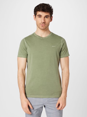 GANT Majica 'Sunfaded' | zelena barva: sprednja stran
