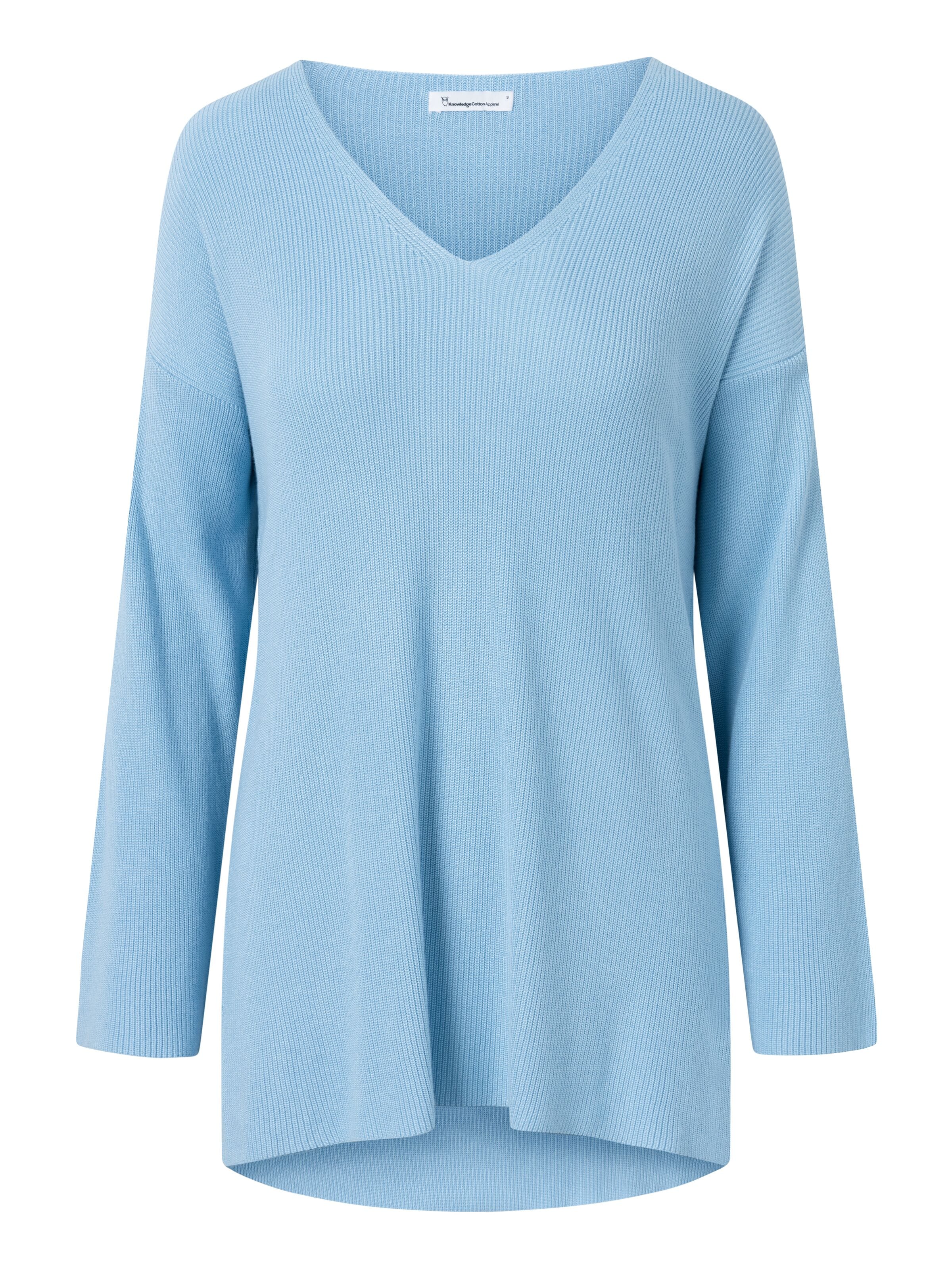 KnowledgeCotton Apparel Kampsun, värv sinine: eest vaates