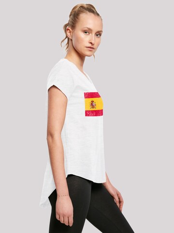 F4NT4STIC Shirt 'Spain Spanien Flagge distressed' in Wit