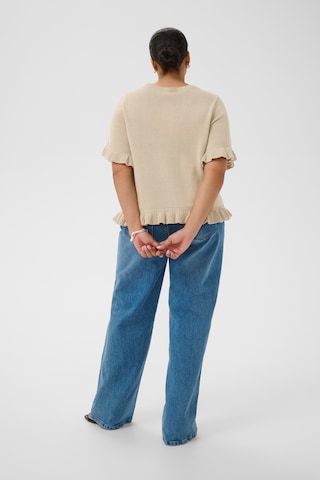 KAFFE CURVE - Jersey 'KClindsy' en beige