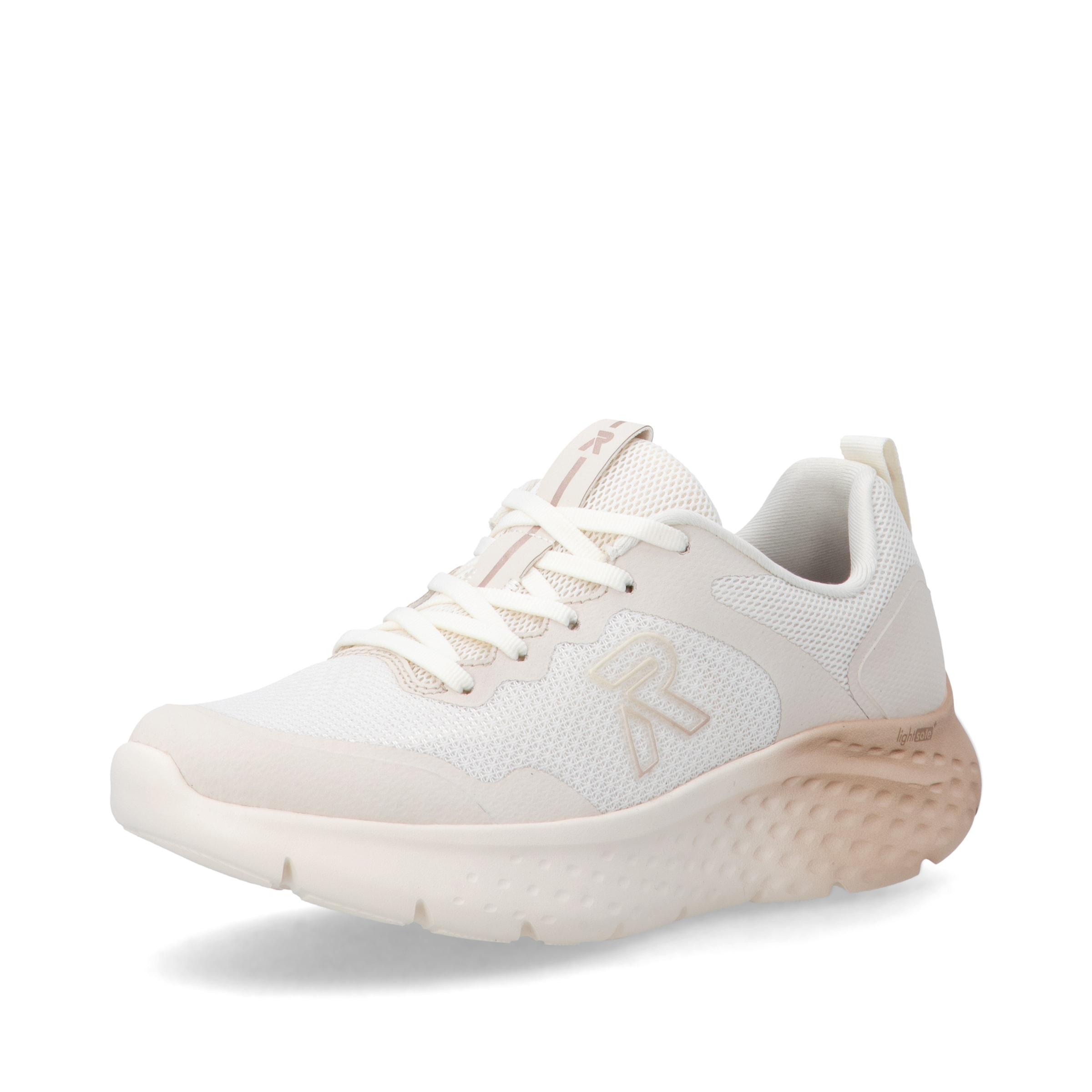 Baskets basses Rieker en blanc : devant