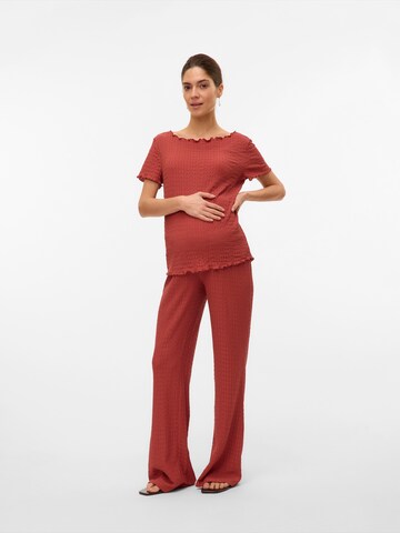 Wide Leg Pantalon 'MLADINE' MAMALICIOUS en marron
