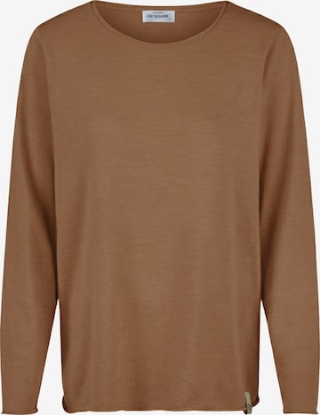 Cotton Candy Langarmshirt in Braun: Vorderseite