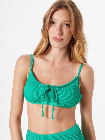 Warehouse Bralette Bikini top in Green: front