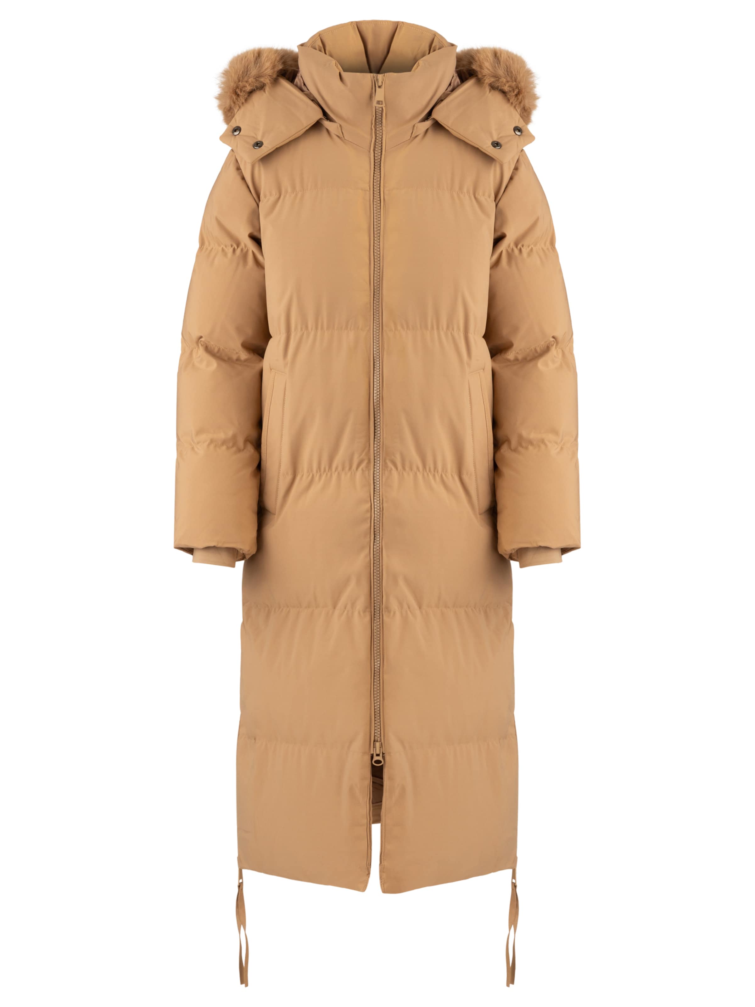 APART Winter Coat in Brown: front