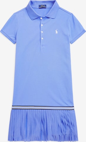 Rochie de la Polo Ralph Lauren pe albastru: față