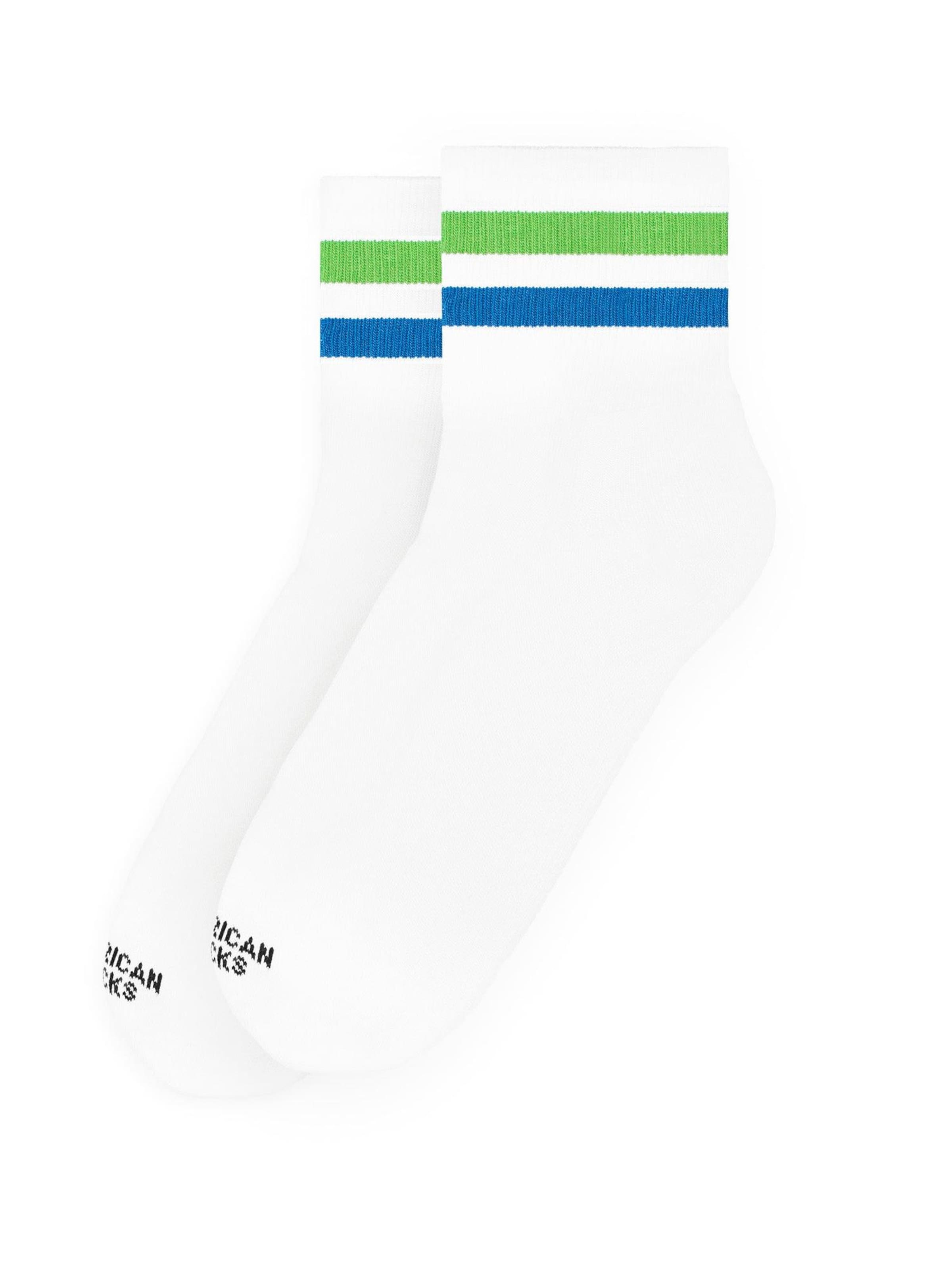 American Socks Ankle Socks 'Convenience Mart - Ankle High' in White: front