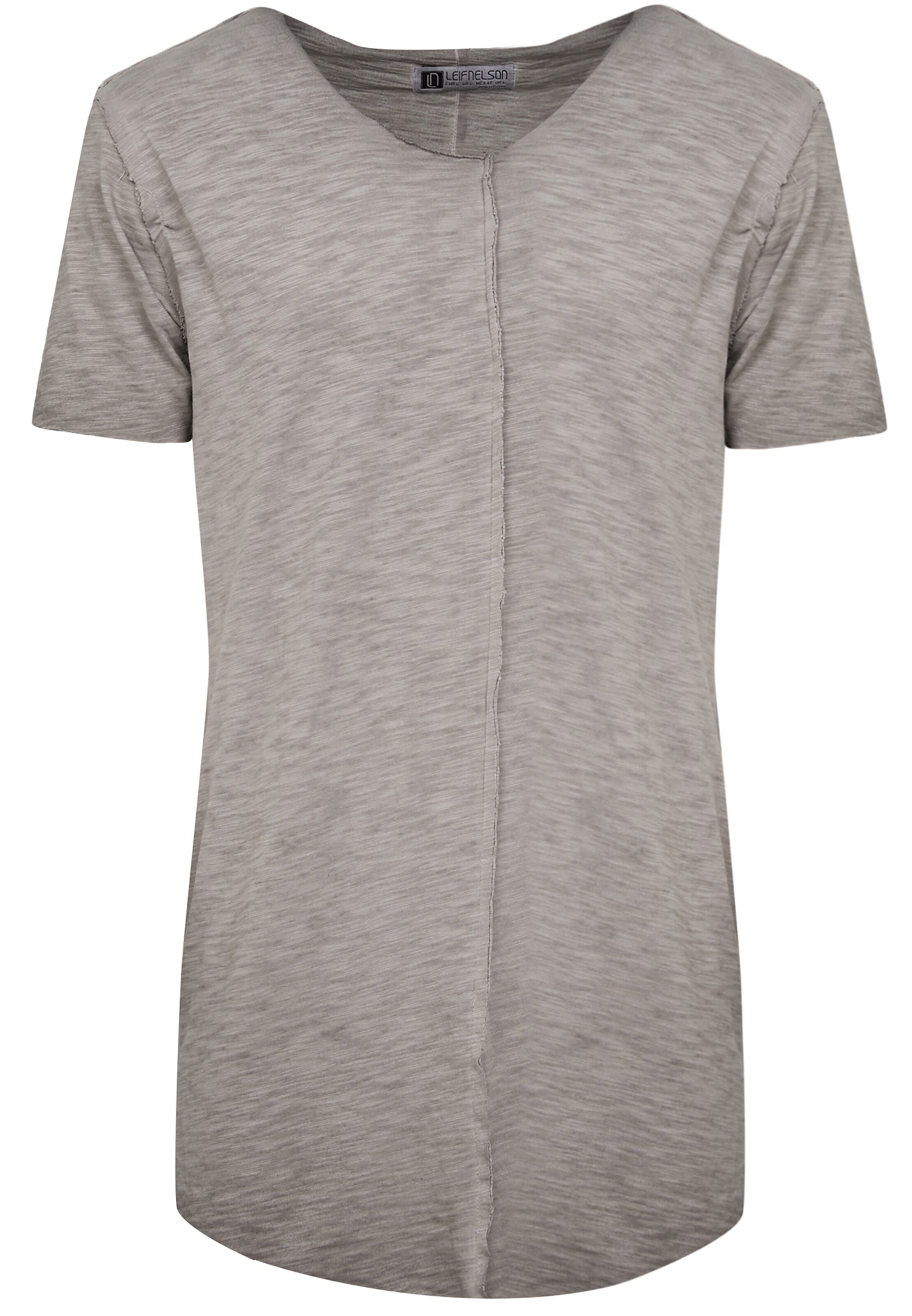 Männer Shirts Leif Nelson T-Shirt in Graumeliert - LH25056 Männer Shirts Leif Nelson T-Shirt in Graumeliert - LH25056