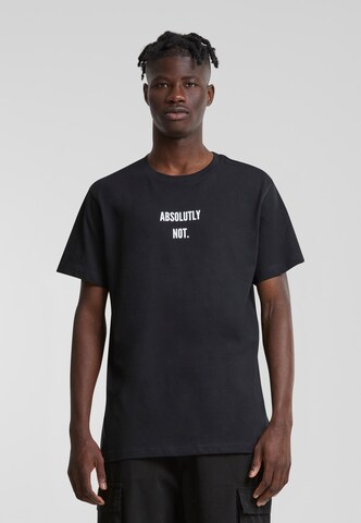 Mister Tee Shirt 'Absolutely Not' in Black: front