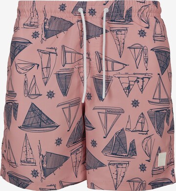 Shorts de bain Urban Classics en rose : devant