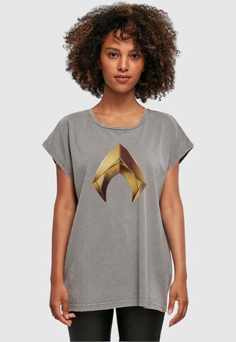 ABSOLUTE CULT T-Shirt 'Aquaman' in Grau: predná strana