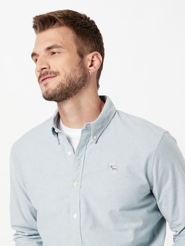 Abercrombie & Fitch Regular fit Button Up Shirt 'OXFORD' in Blue