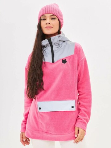 Cat e Lolette Fleece jacket 'Cat Hoodie' in Pink: front