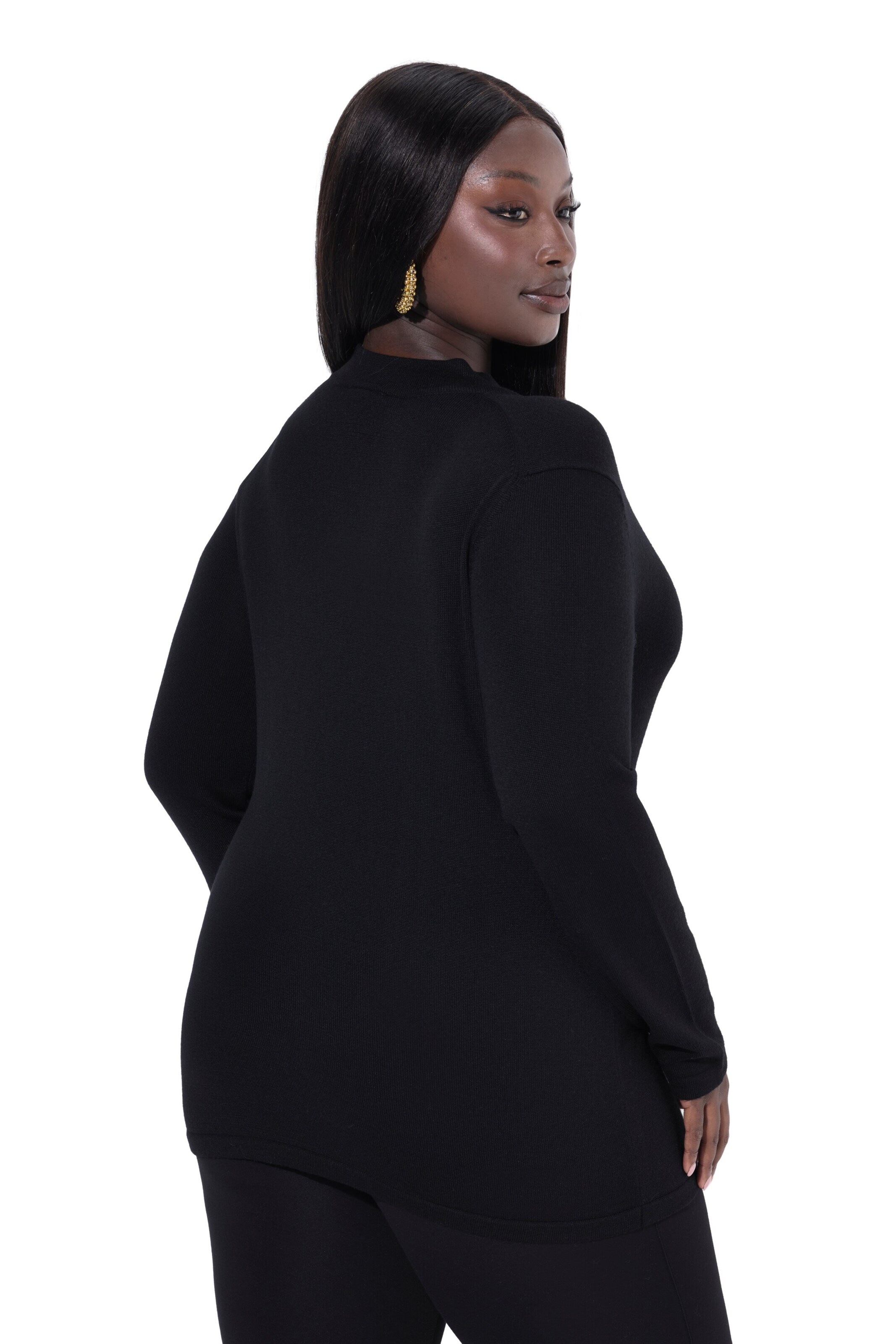 Ulla Popken Pullover in Schwarz