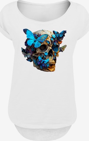 T-shirt 'Butterflies' F4NT4STIC en blanc : devant