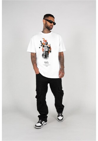 T-Shirt 'Justitia x Heavy' MJ Gonzales en blanc