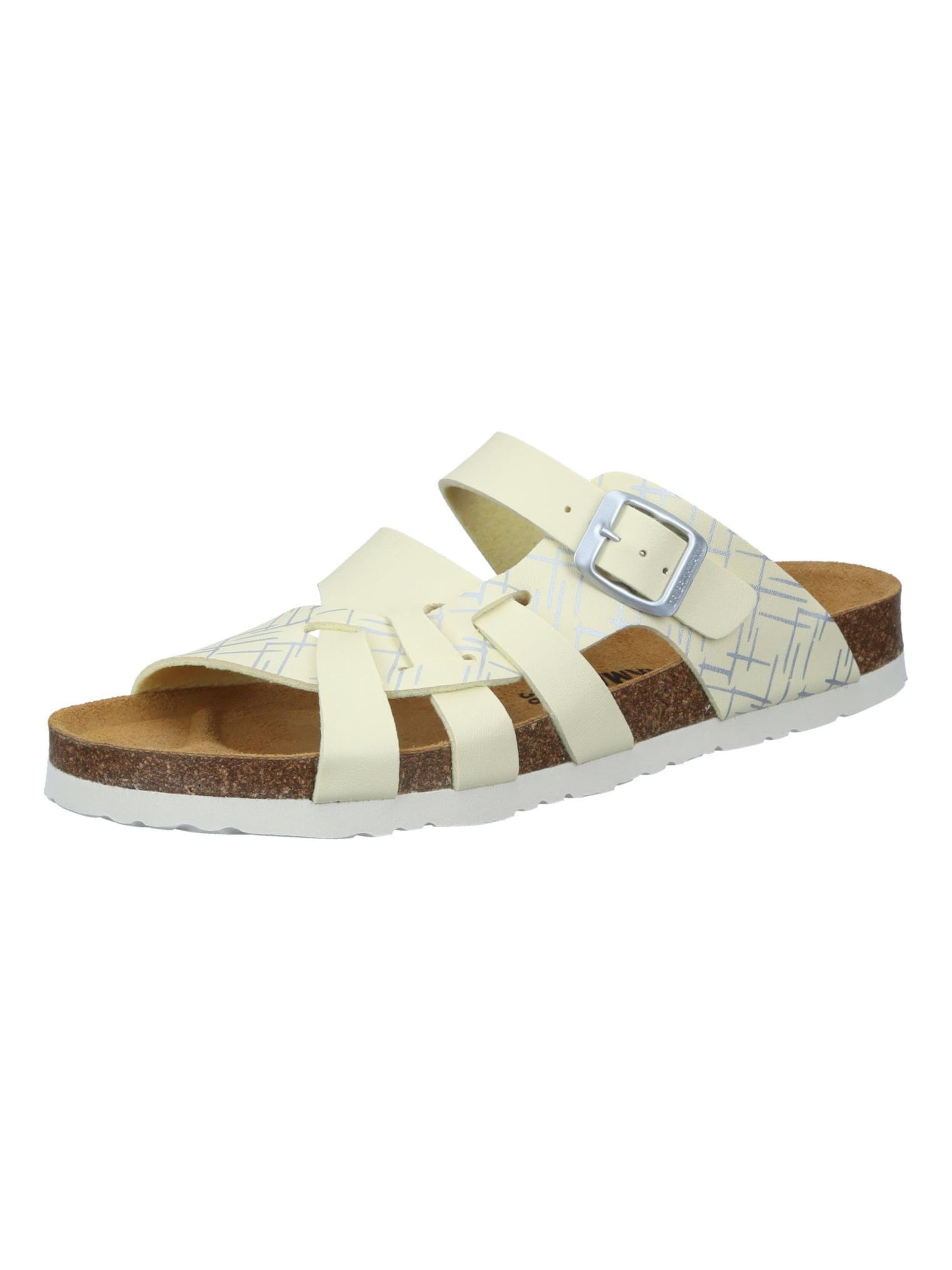 DR. BRINKMANN Mules 'Pantoletten OLIVA' in Yellow: front