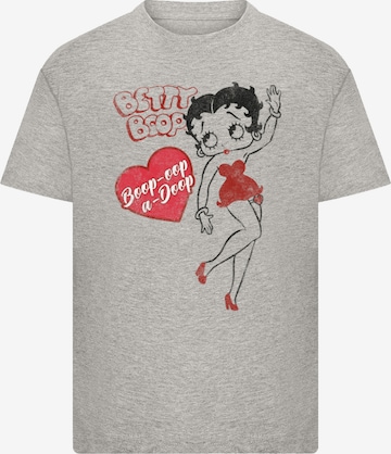 F4NT4STIC Shirt 'Betty Boop Oop-A-Doop' in Grijs: voorkant