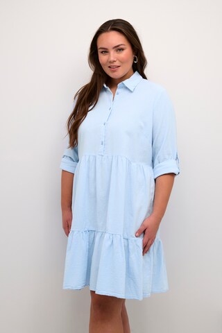 Robe 'Nana' KAFFE CURVE en bleu : devant