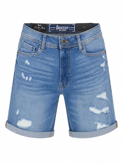Boxeur des Rues Jean 'Herren Jeansshorts Boxeur des Rues Palm Bay, Slim Fit, Hellblau, Used-Look' en 31 en bleu, Vue avec produit