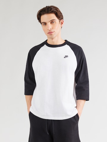 Nike Sportswear Majica 'CLUB' | bela barva: sprednja stran