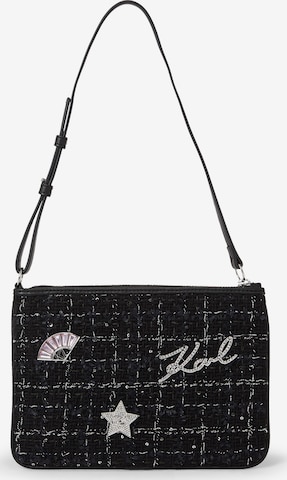 Karl Lagerfeld - Bolso de hombro en negro: frente