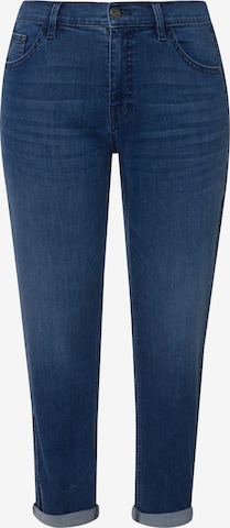 Ulla Popken Slimfit Jeans in Blauw: voorkant