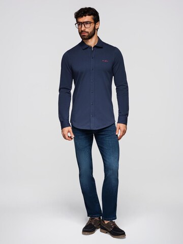 Ombre Regular fit Zakelijk overhemd in Blauw