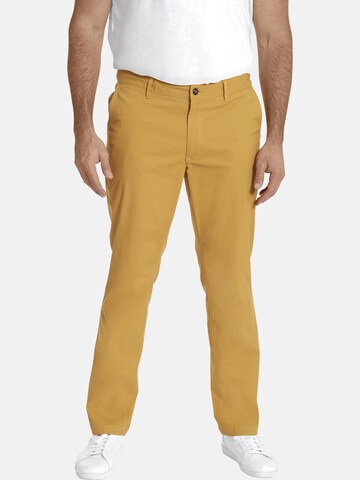 Charles Colby Regular Chino Pants 'Baron Chandler' in Yellow: front