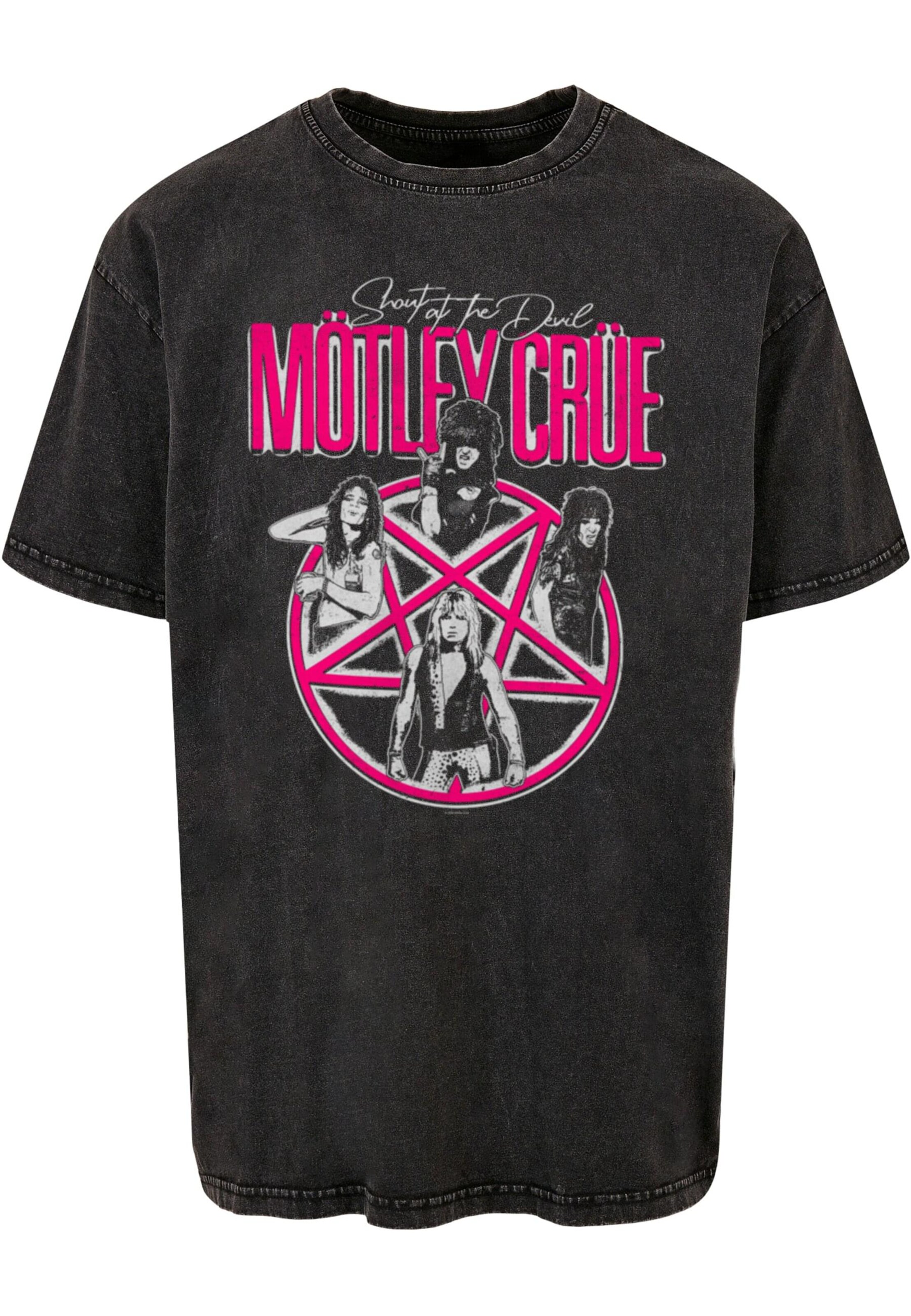 Merchcode T-Shirt 'Motley Crue - Vintage Shout At The Devil' in Schwarz: Vorderseite