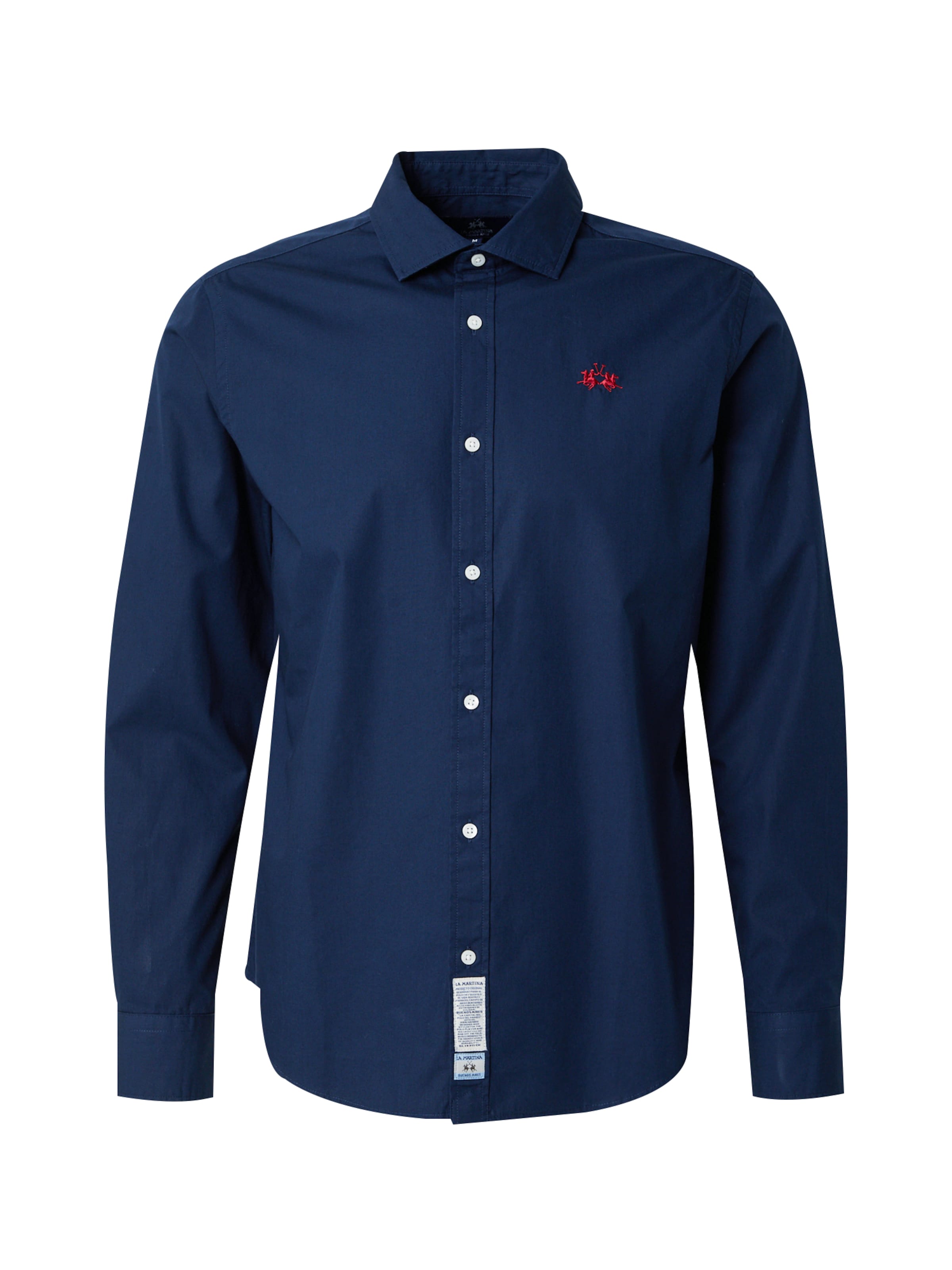 La Martina - Ajuste estrecho Camisa en azul: frente