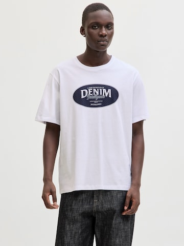 JACK & JONES Tričko 'JJEDOVER DENIM' – bílá: přední strana