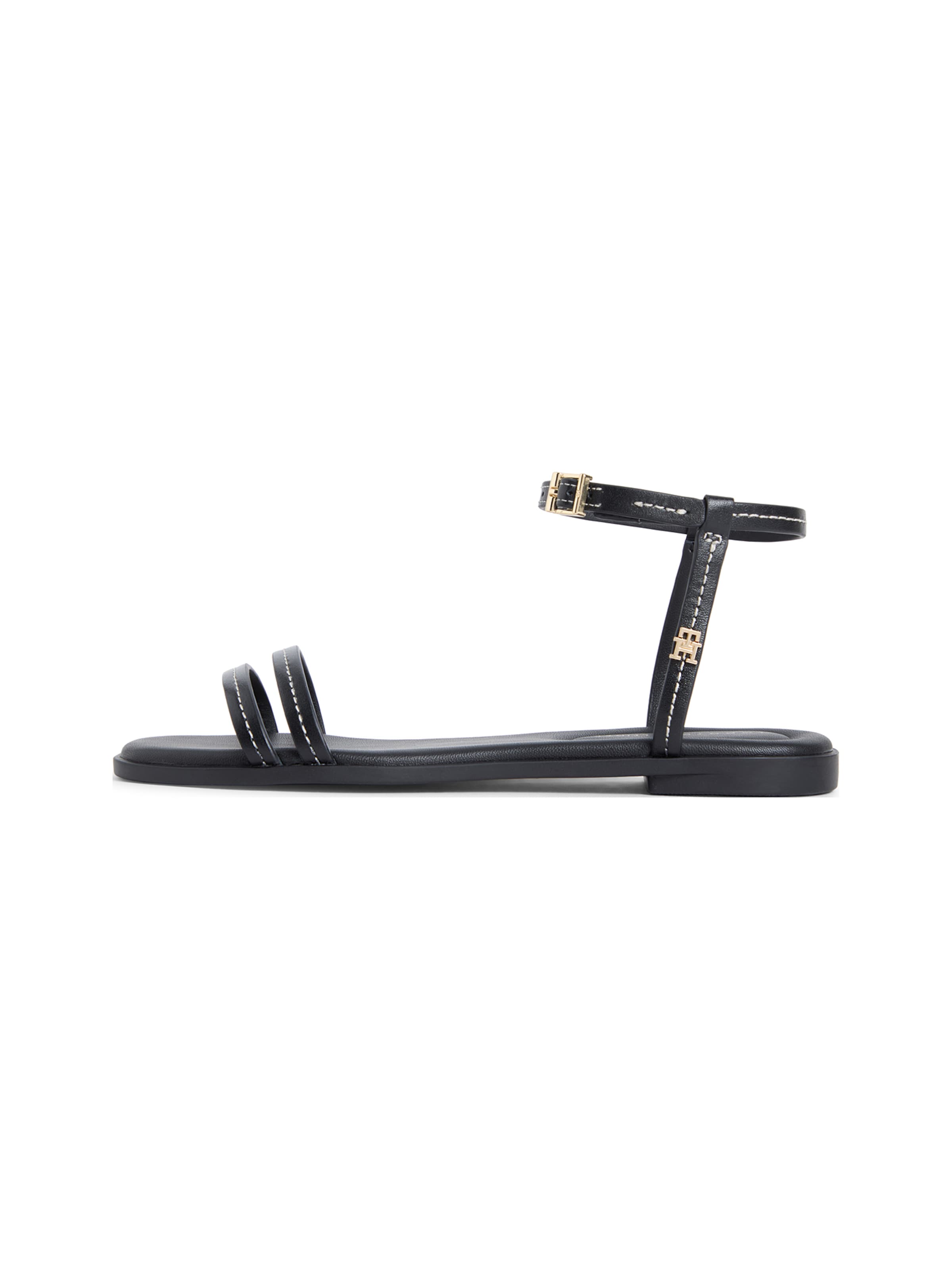 TOMMY HILFIGER - Sandálias com tiras em preto: frente