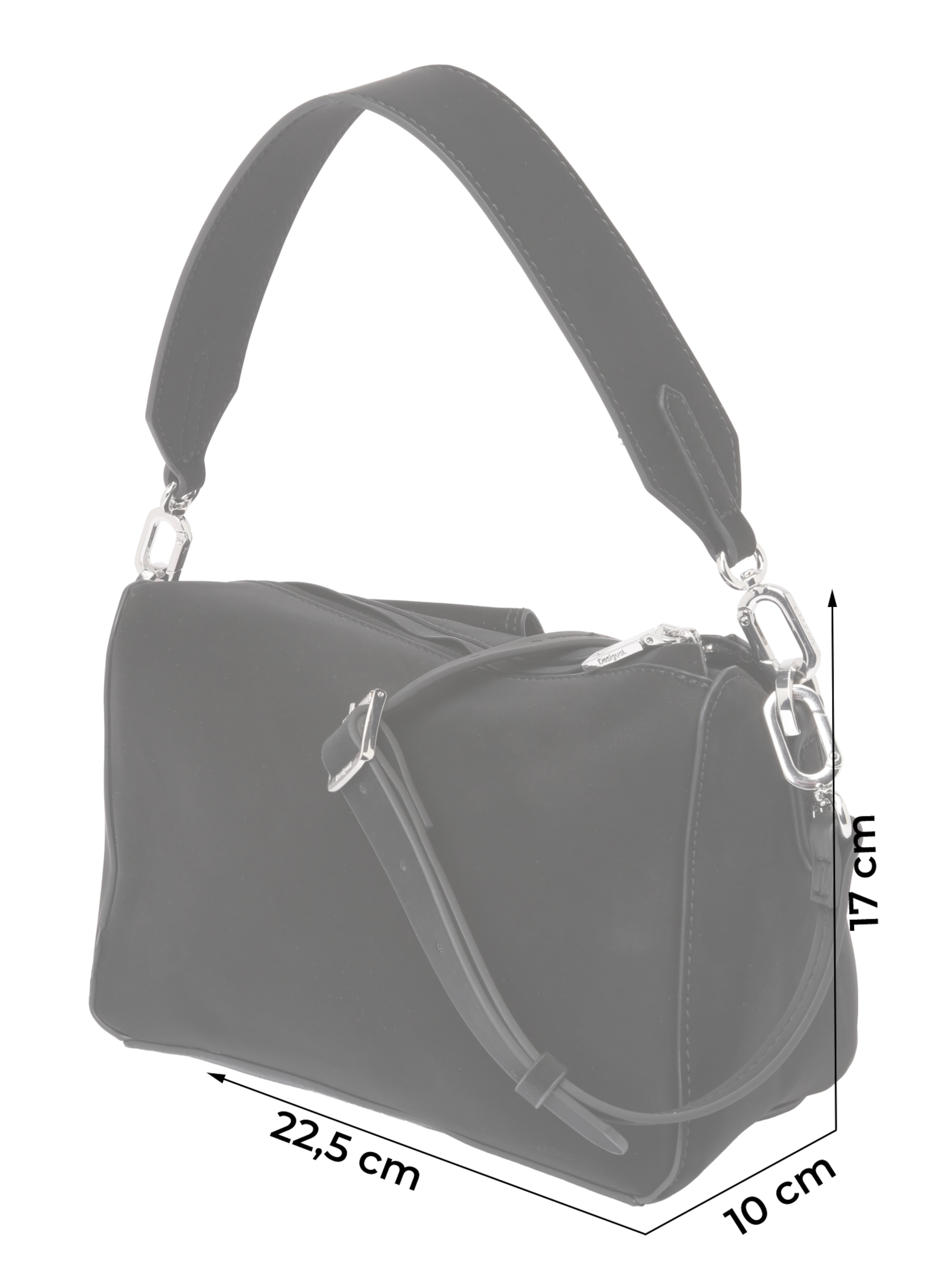 Desigual Schultertasche 'Phuket' in Schwarz