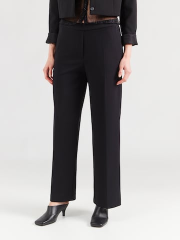 Calvin Klein Обычный Плиссированные брюки в Черный: спереди