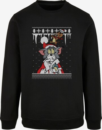 ABSOLUTE CULT Sweatshirt 'Tom and Jerry - Fair Isle' in Schwarz: predná strana