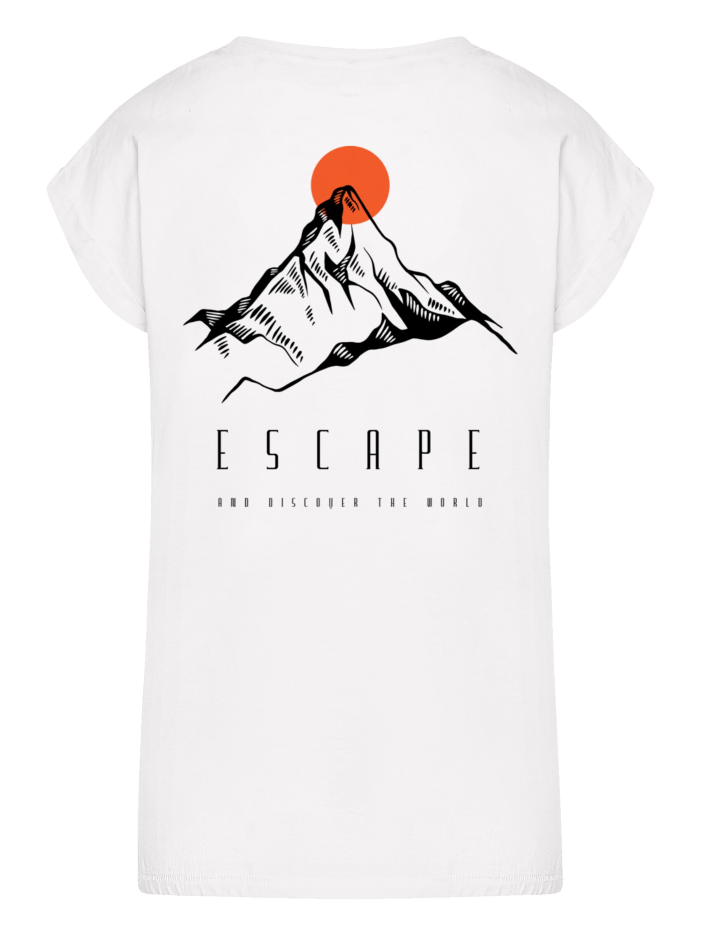 F4NT4STIC Shirt 'Escape Discover the World Mountain' in Wit